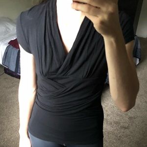 Black shirt with detailing